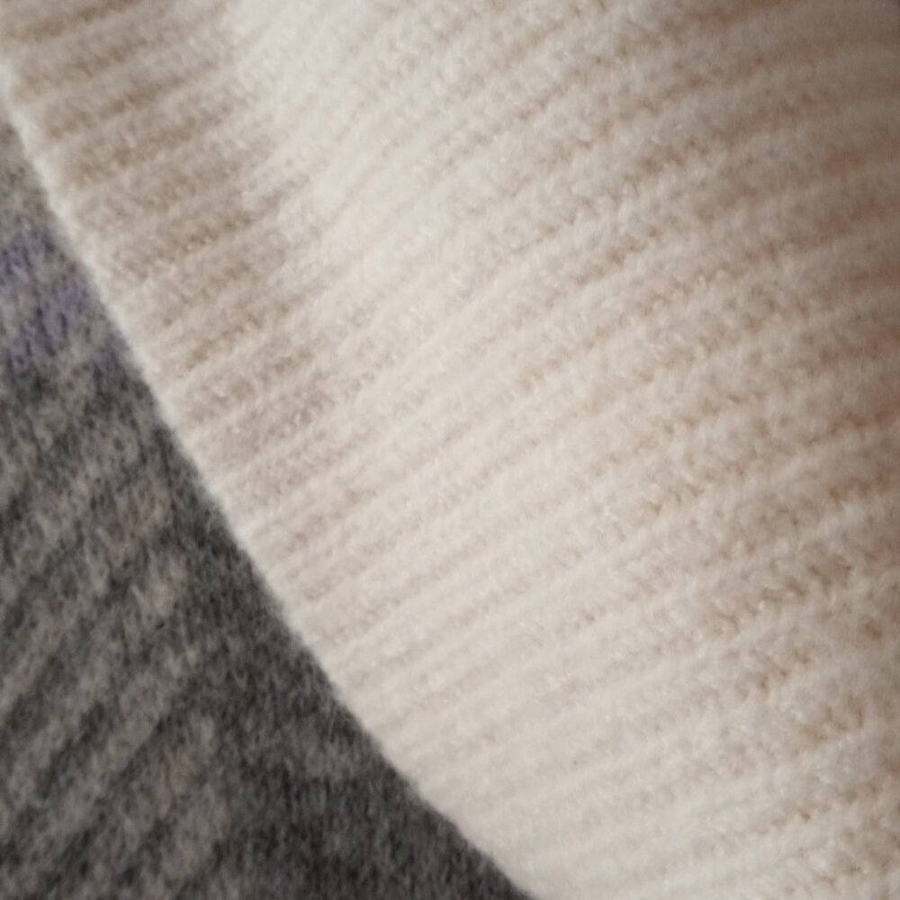 'LOFT' Cowl neck oversized Plaid Sweater Size S NWOT - Picture 6 of 12